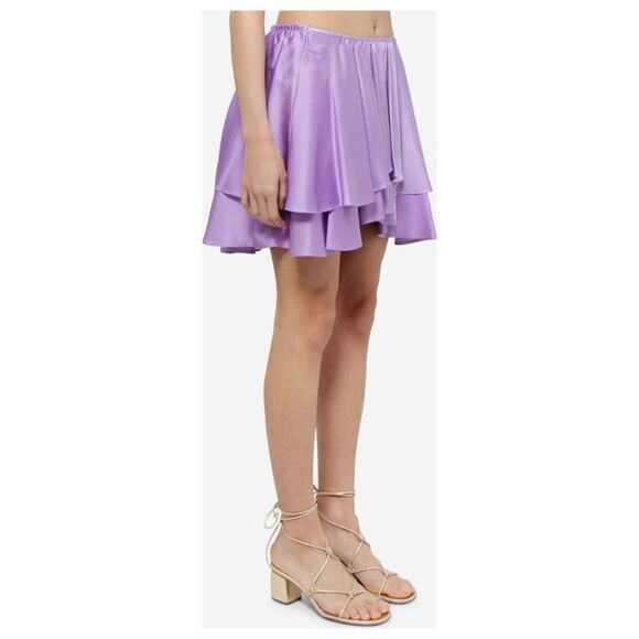 NWT Forte_forte Ruffle Front Mini Skirt Silk Blend - Picture 8 of 12